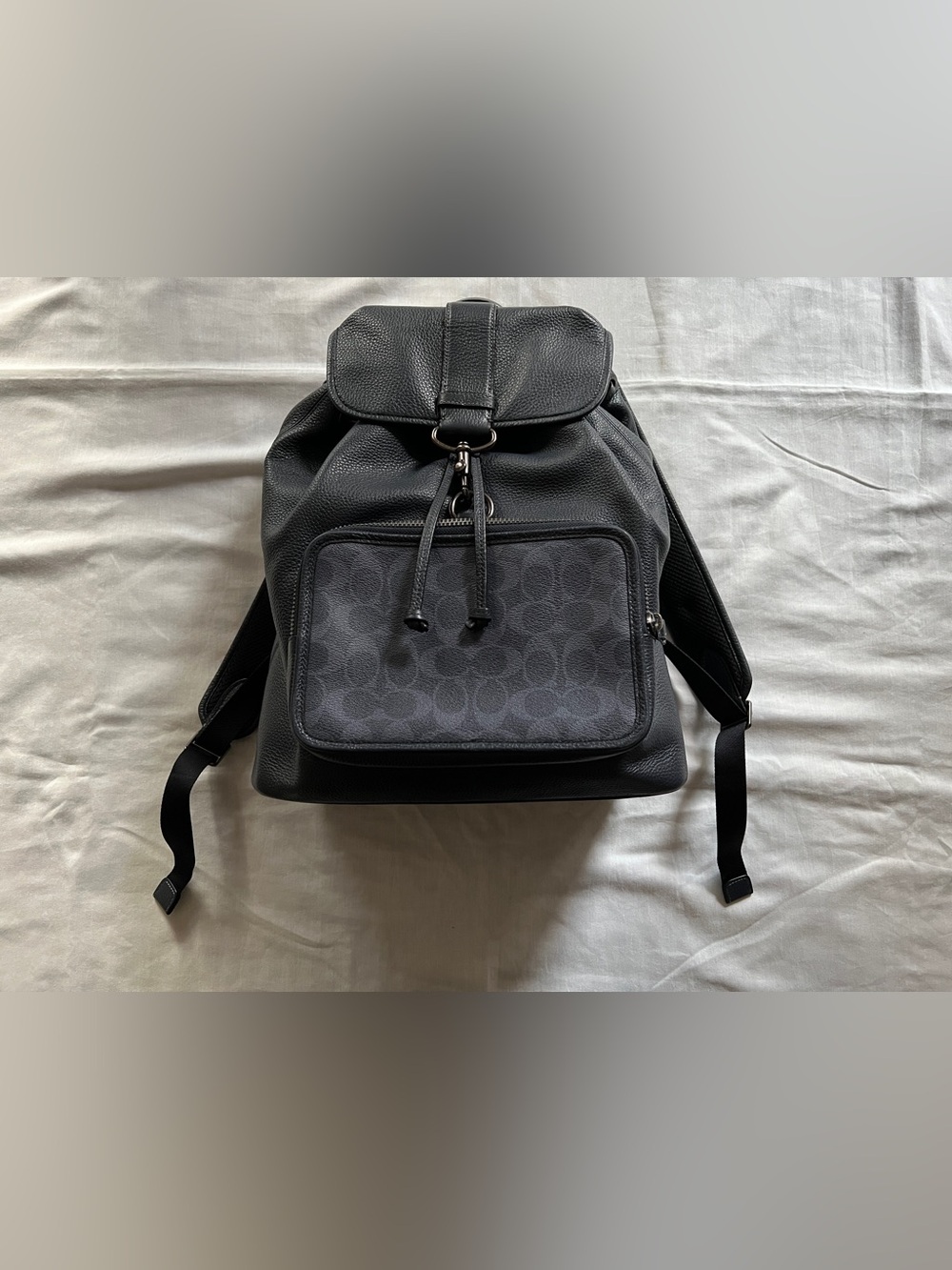 Coach Sullivan Leather Backpack Rare Deep Navy Color